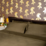 Sateen Pillowcase Set in Forest Green