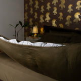 Sateen Duvet Cover in Forest Green