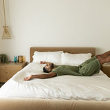 Sateen Duvet Cover in Cloud White