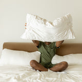 Sateen Pillowcase Set in Cloud White