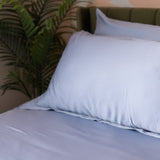 Sateen Sham Set in Dream Blue