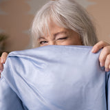 Sateen Duvet Cover in Dream Blue