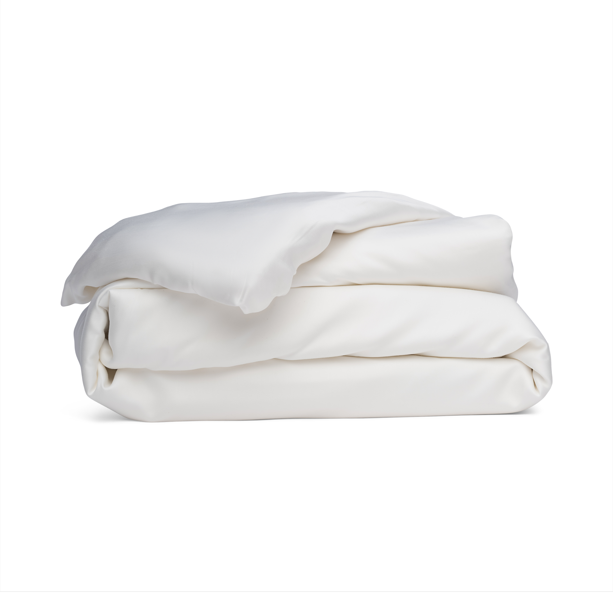 Sateen Duvet Cover in Ivory White – BleuBully Bedding