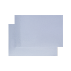 Two light blue pillowcases on top of each other flat laying image png