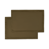 two sateen forest green pillowcase shams flat lay 