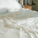 Sateen Sheet Set in Ivory White