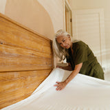 Sateen Sheet Set in Ivory White